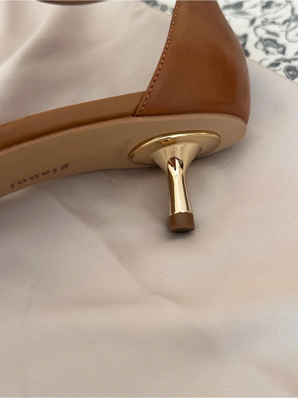 BiBi Tan Ankle-Strap Kitten-Heel Sandals